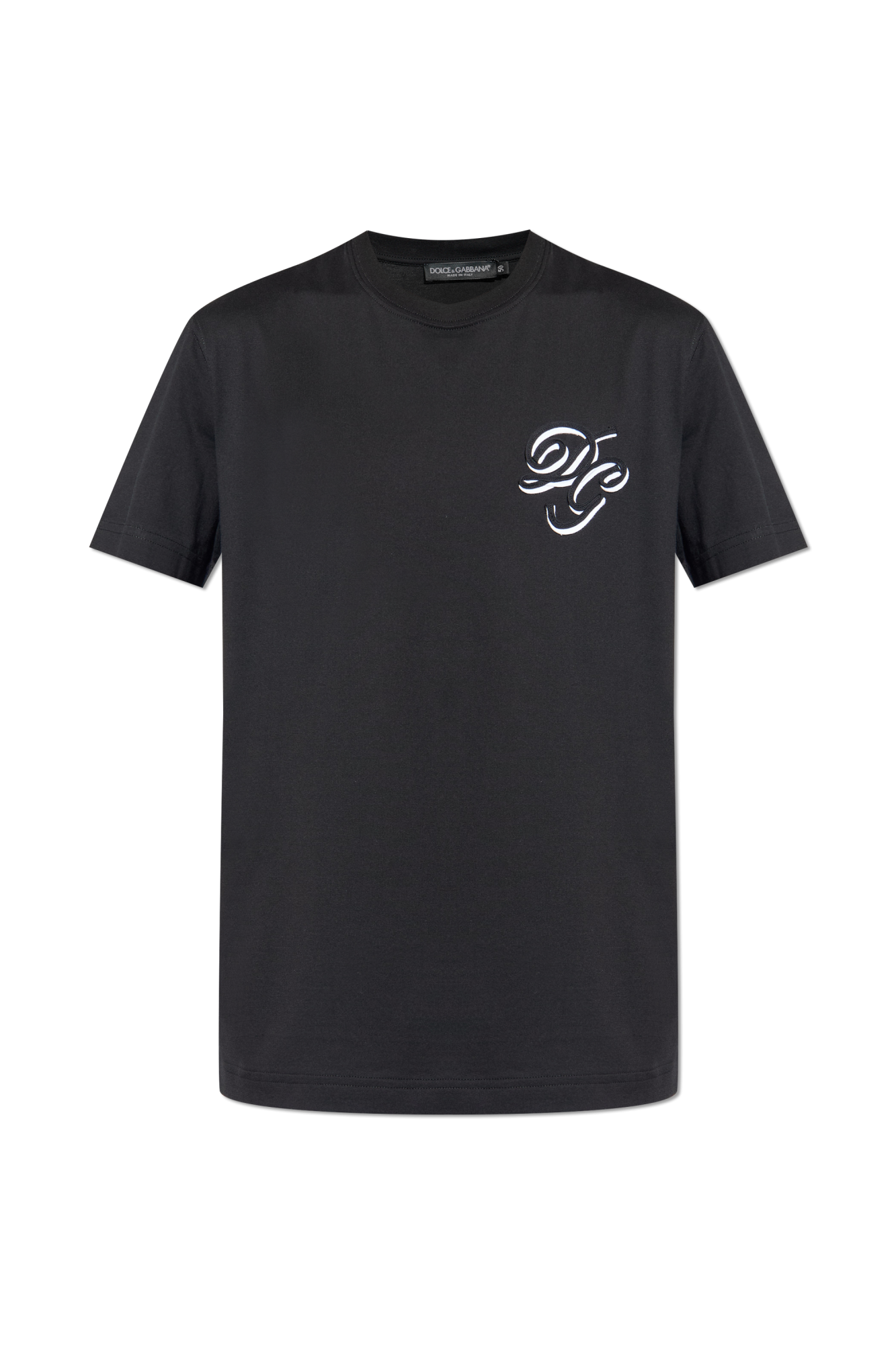 Black T-shirt with embroidered logo Dolce & Gabbana - Vitkac AS